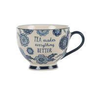 Sass & Belle Blue Willow Floral Mug Tea Makes Everything Better Cup Gift Boxed