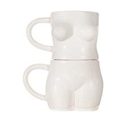 Sass & Belle Body Stacking Mugs White - Set of 2