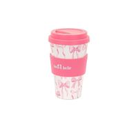 Sass & Belle Bow Travel Cup - Reusable Coffee Mug with Lid - Eco-Friendly Hot Drink Holder - Cute Sass and Belle Gift for Commuters, Students, or Home Use - 400ml