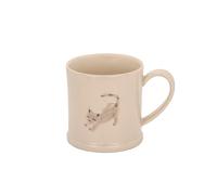 Sass & Belle Cat Embossed Mug - Stoneware Coffee Cup, Gift Idea for Cat Lovers, for Home or Office Use, Unique Novelty Mug Designed by Sass and Belle