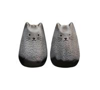 Sass & Belle Cat Salt and Pepper Set - Quirky Stoneware Kitchen Accessories, Cute Tabletop Salt & Pepper Shakers, Sass and Belle Dining Table Accessories Gift