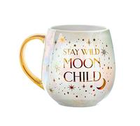 Sass & Belle Celestial Moon Child Mug - Ceramic Tea Mug with Gold Handle - Unique Coffee Cup for Him or Her - Novelty Sass and Belle Design Coffee Cup