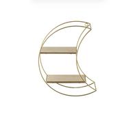Sass & Belle Celestial Moon Wall Shelf Iron 2 Tier Hanging Display Storage