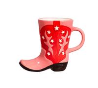 Sass & Belle Cowboy Boot Shaped Mug - Red Western-Inspired Design, 280ml Novelty Tea or Coffee Cup, Fun Gift Idea, Unique Collectible for Kitchen Décor, Desk Display or Everyday Use