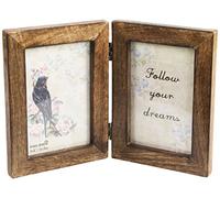 Sass & Belle Double Dark Brown Wood Photo Frame