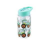 Sass & Belle Drink Up Tractor Water Bottle - 400ml BPA-Free Reusable Drink Container with Straw for Boys & Girls - Leakproof, Lightweight, Fun Design for School, Sports, Travel & Picnics