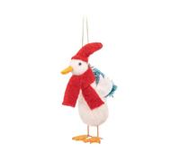 Sass & Belle Felt Goose with Christmas Tree Hanging Decoration