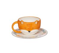 Sass&Belle Finley Fox Tea Coffee Cup & Saucer Set Floral Home Kitchen Xmas Gifts