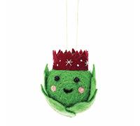 Sass & Belle Fun Food Brussels Sprout Hanging Felt Decoration