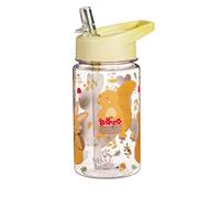 Sass & Belle Garden Friends Kids Water Bottle - 400ml BPA-Free Reusable Bottle with Foldable Straw Lid, Leakproof & Dishwasher Safe, Cute Bunny & Squirrel Design for Children