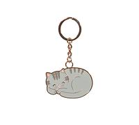 Sass & Belle Grey Cat Enamel Keyring