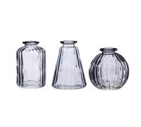 Sass & Belle Grey Glass Bud Vases - Set of 3
