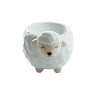Sass & Belle Highland Cow Egg Cup - Cute Ceramic Novelty Egg Cup for Breakfast, Fun Kitchen Tableware Gift, Collectable Farm Animal Egg Holder by Sass and Belle (White)