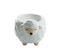 Sass & Belle Highland Cow Egg Cup - Cute Ceramic Novelty Egg Cup for Breakfast, Fun Kitchen Tableware Gift, Collectable Farm Animal Egg Holder by Sass and Belle (White)