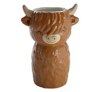 Sass & Belle Highland Cow Shaped Vase - Cute Animal Flower Vase for Home Decor, Small Vases for Table Decoration, Floral Vases for Flowers, Gift Idea from Sass and Belle