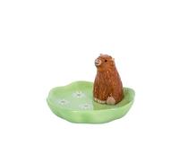 Sass & Belle Highland Cow Trinket Dish - Cute Green Ceramic Trinket Tray, Jewellery Stand & Ring Holder for Bedroom or Dressing Table, Unique Design from Sass and Belle