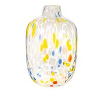 Sass & Belle Large Multicoloured Speckled Glass Vase - Decorative Flower Vase with Speckled Design - Unique Handblown Look, Ideal Glass Vase for Flowers or Centrepieces - Stylish Modern Home Décor