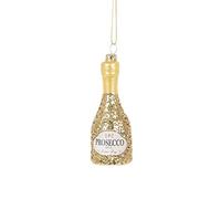 Sass & Belle Lets Celebrate Glitter Prosecco Bottle Shaped Gold Bauble