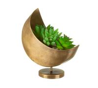 Sass & Belle Mini Celestial Moon Gold Planter H 16cm x W 6.6cm