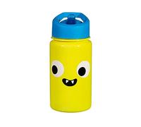 Sass & Belle Monster Water Bottle - Fun 400ml Bottle with Googly Eyes, Foldable Straw Lid, Colourful & Reusable, Great for Travel & Gifts