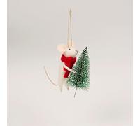 Sass & Belle Mouse with Christmas Tree Felt Decoration