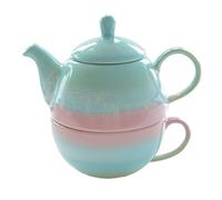 Sass & Belle Pastel Ombre Tea for One in Pink & Green