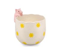 Sass & Belle Peeking Pig Planter - Indoor Plant Pot, Animal Design for Cactus or Succulent, Ceramic Planter for Home Décor, Flower Pot Designed by Sass and Belle
