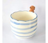 Sass & Belle Peeking Sausage Dog Planter - Indoor Plant Pot, Animal Design for Cactus or Succulent, Ceramic plant pots for Home Décor, Flower Pot Designed by Sass and Belle