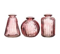 Sass & Belle Pink Glass Bud Vases - Set of 3