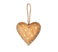 Sass & Belle Polka Dot Natural Wood Heart