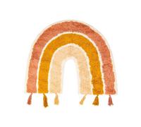 Sass & Belle Rainbow Tassel Children's Shaggy Rug Floor Mat, Coral - 50 X 60Cm
