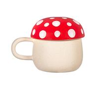 Sass & Belle Red Mushroom Mug with Lid