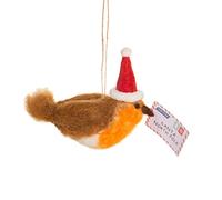 Sass & Belle Robin With Letter To Santa Felt Decoration