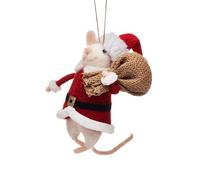 Sass & Belle Santa Mouse Hanging Decoration
