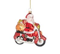 Sass & Belle Santa On A Motorbike Shaped Bauble