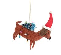 Sass & Belle Sausage Dog With Tree Felt Decoration