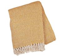 Sass & Belle Scandi Boho Mustard Blanket Throw