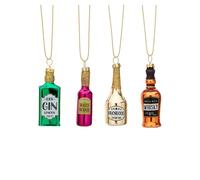 Sass & Belle Set of 4 Christmas Cheer Bottle Baubles Sass & Belle Multicolor