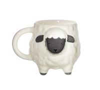 Sass & Belle Sheep Shaped Mug - Cute Novelty Coffee Cup Gift for Mum, Funny Tea Mug for Animal Lovers, Home Decor & Tableware, Unique Kitchen Accessories