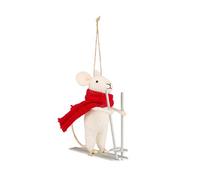 Sass & Belle Skiing Mouse Felt Decoration