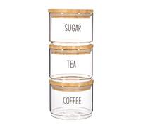 Sass & Belle Tea, Coffee, Sugar Stacking Jars - Set Of 3