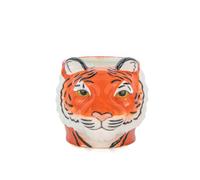 Sass & Belle Tiger Ceramic Indoor Planter - Colourful Mini Pot for Succulents, Cactus, Flower Bulbs, Quirky Home Décor, Garden Accessory, Plant Pot Gift Idea