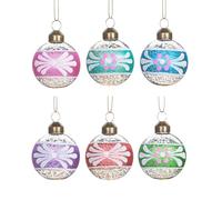 Sass & Belle Vintage Hand Painted Baubles In A Box - Set Of 6