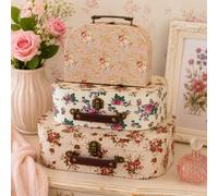 Sass & Belle Vintage Rose Set of 3 Decorative Suitcases Unique Home Accessory