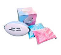 Sass Party & Gifts Gender Reveal Exploding Rugby Ball - Includes Blue and Pink Powder - Perfect Reveal For Rugby Fan