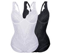 Sassa Classic Lace Pack of 2 Underwire Bodysuit 904 32-42 B-D Black White