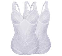 Sassa Classic Lace Pack of 2 Underwire Bodysuit 904 32-42 B-D Black White