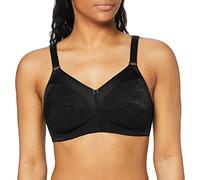 Sassa Women's Soft-bh Jacquard Plain Full Cup Everyday Bra, Black (Schwarz 00500), 42D (Manufacturer size:95D)