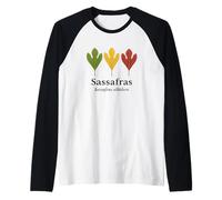 Sassafras Leaves - Sassafras albidum Tree Lover Raglan Baseball Tee