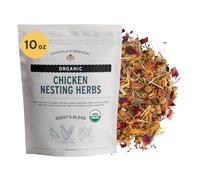 Sassafras & Pumpernickel's Certified USDA Organic Chicken Nesting Herbs (10 oz, Resealable Bag) Aromatic Herbs for Coops and Nest Boxes, nesting herbs for chicken coop, coop refresher for chickens